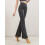 Yogabyxor för kvinnor, enfärgade, hög midja, micro-flare fit 5