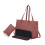 Dames draagtas van PU-leer, laptoptas en lunchtas, bruin 2