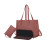 Dames draagtas van PU-leer, laptoptas en lunchtas, bruin 3