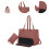 Dames draagtas van PU-leer, laptoptas en lunchtas, bruin 6