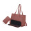 Dames draagtas van PU-leer, laptoptas en lunchtas, bruin 4