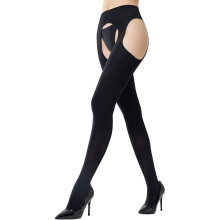 Women's opaque suspender tights 60D with garter belt