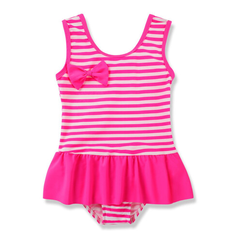 Mädchen-Badeanzug mit Sternenmuster, ärmellos, rosa, Größe 6-7 Jahre 2