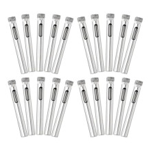 Paquet de 20 Forets Diamantés, Petit Kit de Scie Cloche Diamantée de 6 mm (1/4 Pouce) pour le Verre, la Porcelaine, les Carreaux de Céramique et le