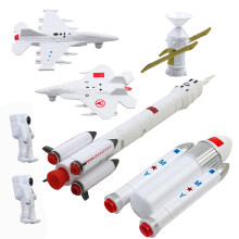Weltraummodellbausatz Astronauten und Satellitenfiguren 7-teilig