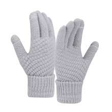 AWZXDE Women Winter Warm Wool Knitted Gloves Lined Cold Weather Thermal Insulated Hand Accessories