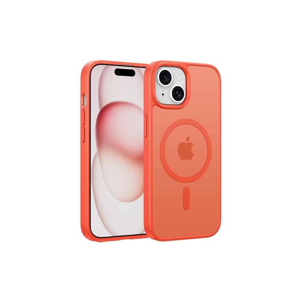 Iphone 15 Case Magnetic Frosted Slim Shockproof Orange 962029530077