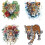 Leopard strykelapper sett, 4 deler 1