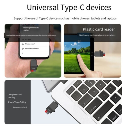 TF Card Reader USB 3.0 High Speed Type C Memory Card Adapter  Cardreader