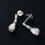 18K White Gold Plated Teardrop Opal Dangle Earrings 925 2