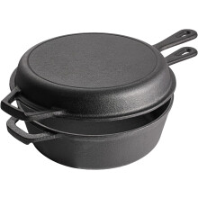 Cast Iron Dutch Oven with Skillet Lid 2-in-1
