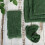 Serviettes de table en coton étamine, vert mousse, lot de 5 3