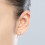 18K White Gold Plated Teardrop Opal Dangle Earrings 925 4