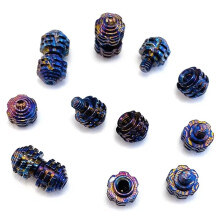 Coltelli Pieghevoli In Titanio Damasco Ad Alta Resistenza con Perni A Pressione per Coltelli da 4 mm, Foro Leggero, Durevole, Strumento R9CA