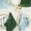 Serviettes de table en coton étamine, vert mousse, lot de 5 5