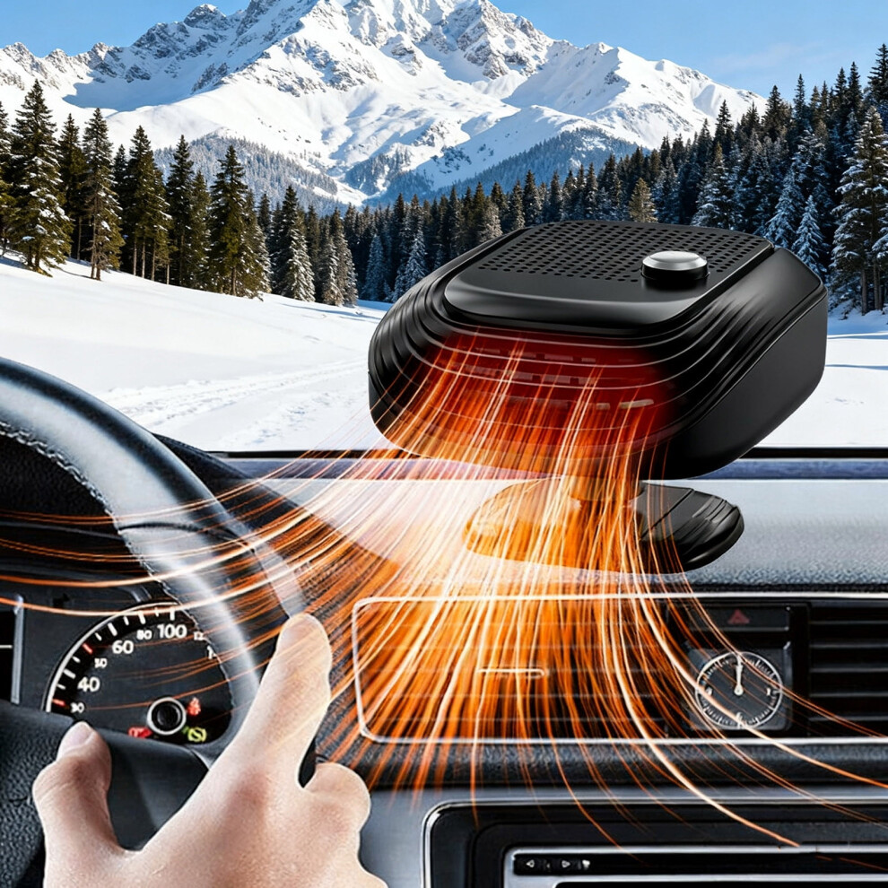 Car Heater 12V/24V In-Car Defogging Warmer Black 962029847168