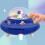 Astronaut spaarpot voor kinderen in UFO-design 2