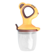 Baby Fruit Food Feeder Pacifier - Fresh Food Feeder, Teething Toy for 3-24M, Silicone Pouches (Yellow)