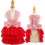 Vestido para cachorro com saia balonê, listras e renda, estilo princesa. 3