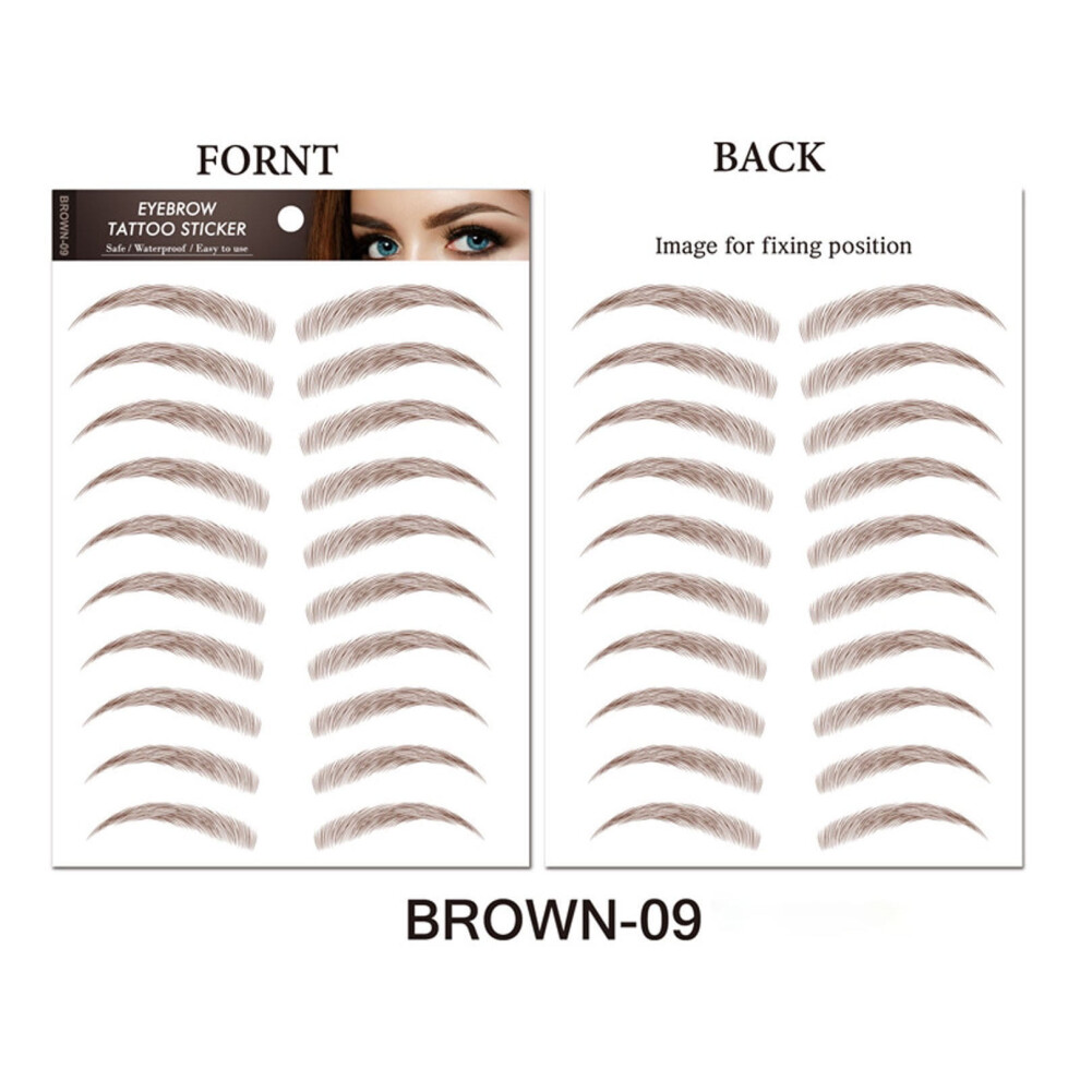 Eyebrow Stickers Waterproof Eco-Friendly 10 Pcs