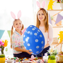 Decorazioni gonfiabili per uova di Pasqua, set da 6 pezzi, 50 cm