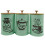 Kowaku coffee tea sugar containers iron green 3-piece 7