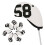 Waterdichte golf wedge headcovers (7 stuks) wit 4