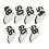 Waterdichte golf wedge headcovers (7 stuks) wit 2
