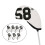 Waterdichte golf wedge headcovers (7 stuks) wit 3