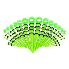 Ear Stretching Kit Acrylic Tapers and Plugs 14G-00G 50