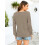 Damenbluse mit Rundhalsausschnitt, lässiges Herbst-Top 2