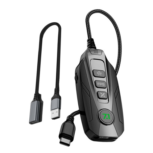 USB External Sound Card 7.1 Channel Black