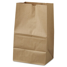 Bolsas de supermercado Kraft bajas de 40 lb, 8.25 x 6 x 13.375 pulgadas, 500 unidades