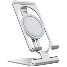 Bezdrátový nabíjecí stojan, kovový, nastavitelný, pro iPhone 16–12