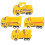 Kids Small Truck Model Toy Yellow 4 Pieces 6