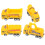 Kids Small Truck Model Toy Yellow 4 Pieces 8