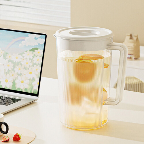 Wasserkrug mit Deckel, 2 l, mattiert, klar 1