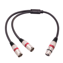 Adaptér XLR, rozdělovací kabel, samice-samec, Y kabel, 0,5 m
