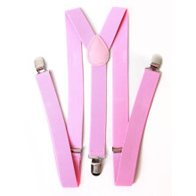 Women's casual adjustable suspenders light pink