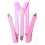 Women's casual adjustable suspenders light pink 1