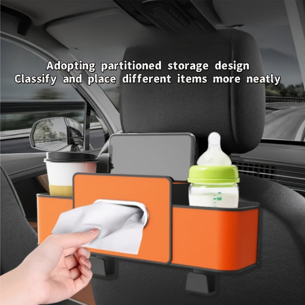 Car Backseat Organizer With Cup Holders Tissue Hooks 962029528807