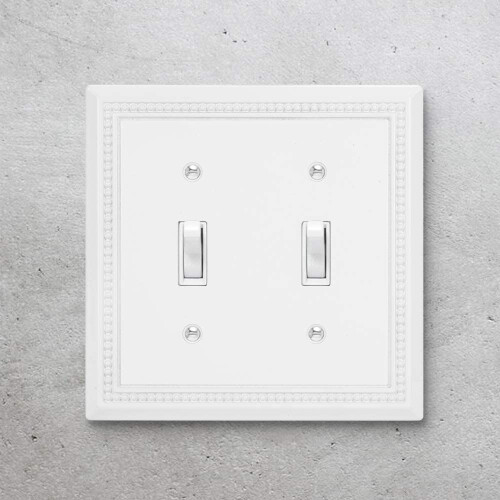 Placa de interruptor de parede YANTONG com pérolas afundadas e interruptor duplo. 1