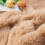 Faux Fur Throw Blanket Ribbed Jacquard Beige 52x64 Inch 4