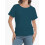 Dame Casual Dolman T-skjorte med båthals og rysjer 2