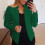 Damen-Businessblazer in Unigrün, schmal geschnitten 2