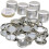 Knapper i metaldele, 2,25 tommer i diameter, 100 stk. 1