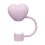 Καλύμματα σιλικόνης με καλαμάκι Love Heart για ποτήρια Stanley ροζ 1