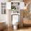 Over-the-Toilet Storage Cabinet White Freestanding 3-Tier 5