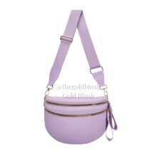 Schwarz-weiß karierte Nylon-Bauchtasche (1 Stück)