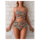 Bikini da donna a due pezzi con stampa floreale e vita alta 1